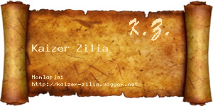 Kaizer Zilia névjegykártya